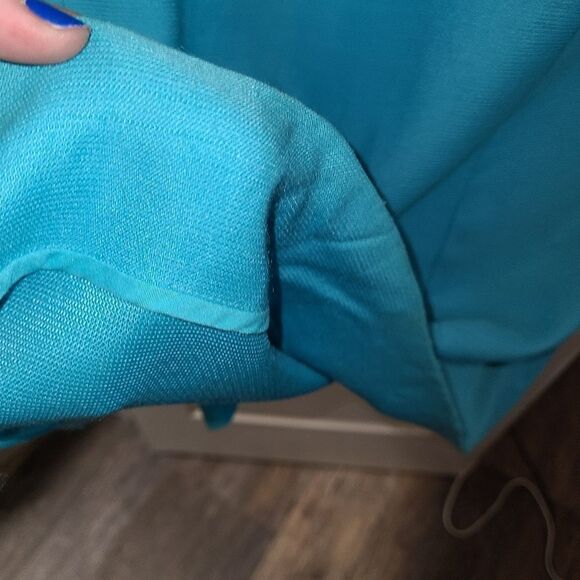 Vintage Teal R&K Originals Beaded Sheath Dress - Picture 7 of 11